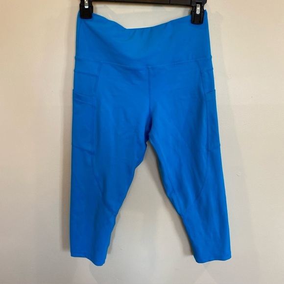Zyia Light N Tight Leggings Royal Blue Cropped Size 4 - Picture 1 of 5